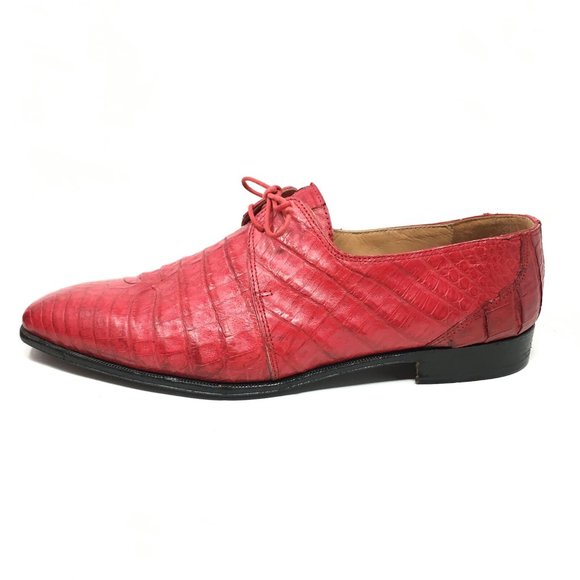 David Eden Oxfords Shoe Size 14 Red Full Alligator main image 5